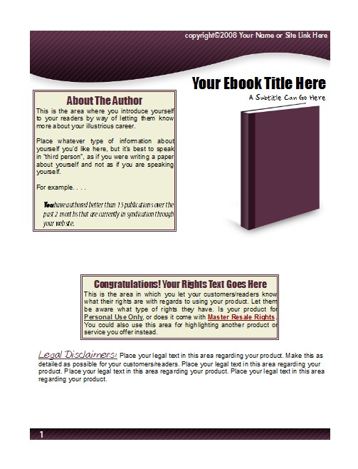 EZ Ebook Template Package